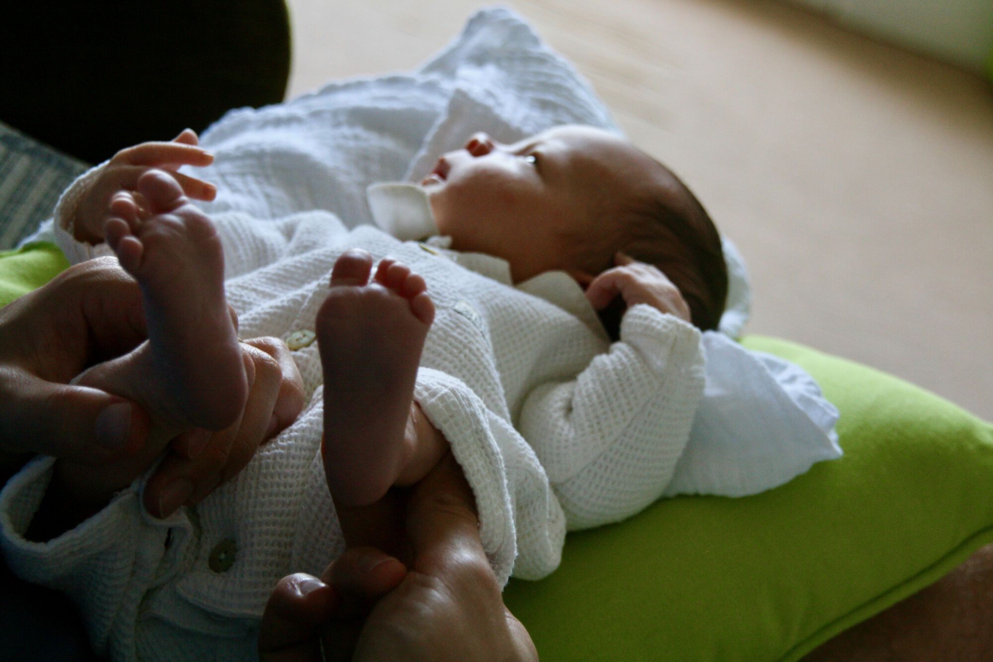 Les doigts de pieds en éventail