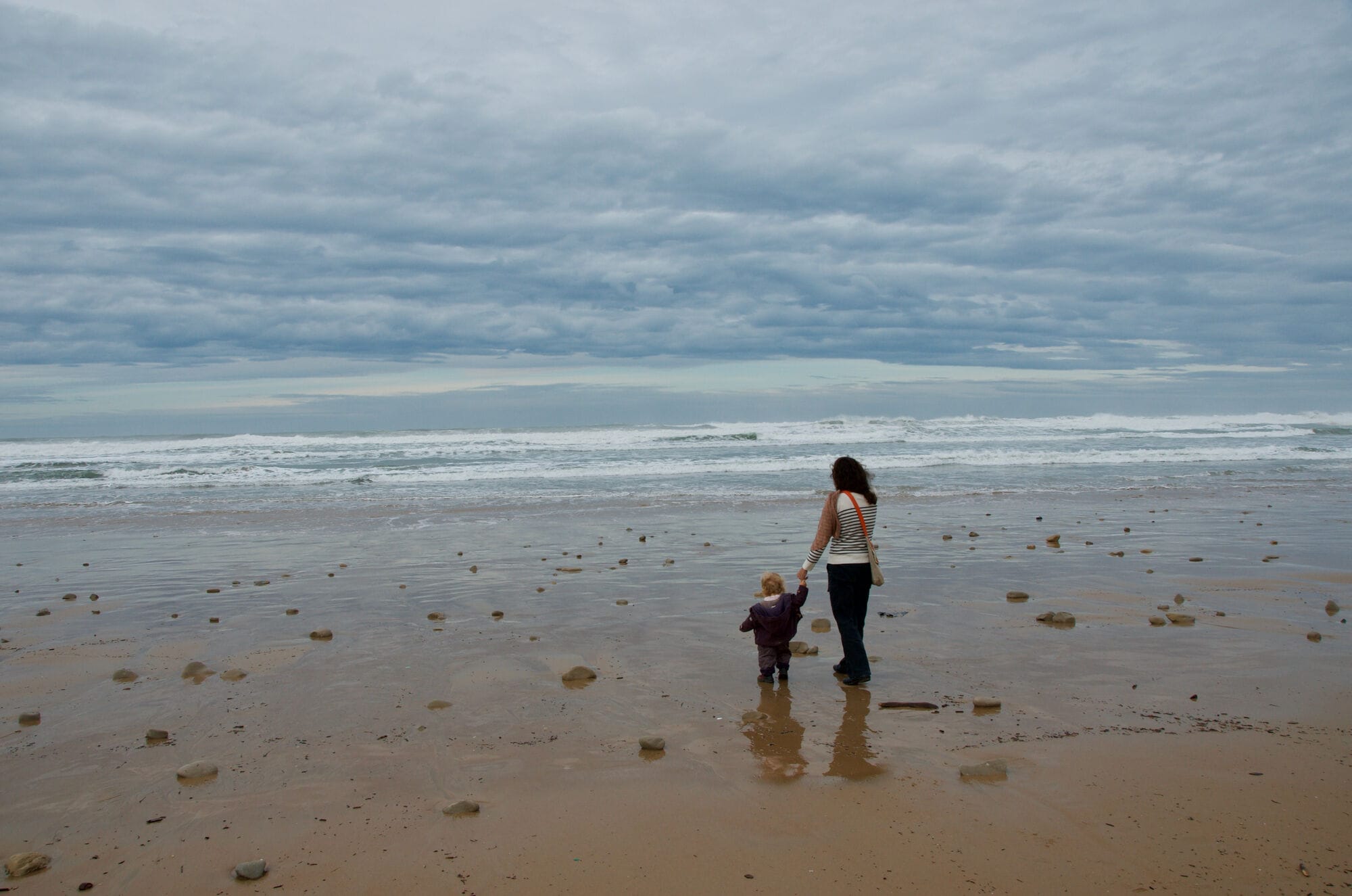 Grande plage d'hiver