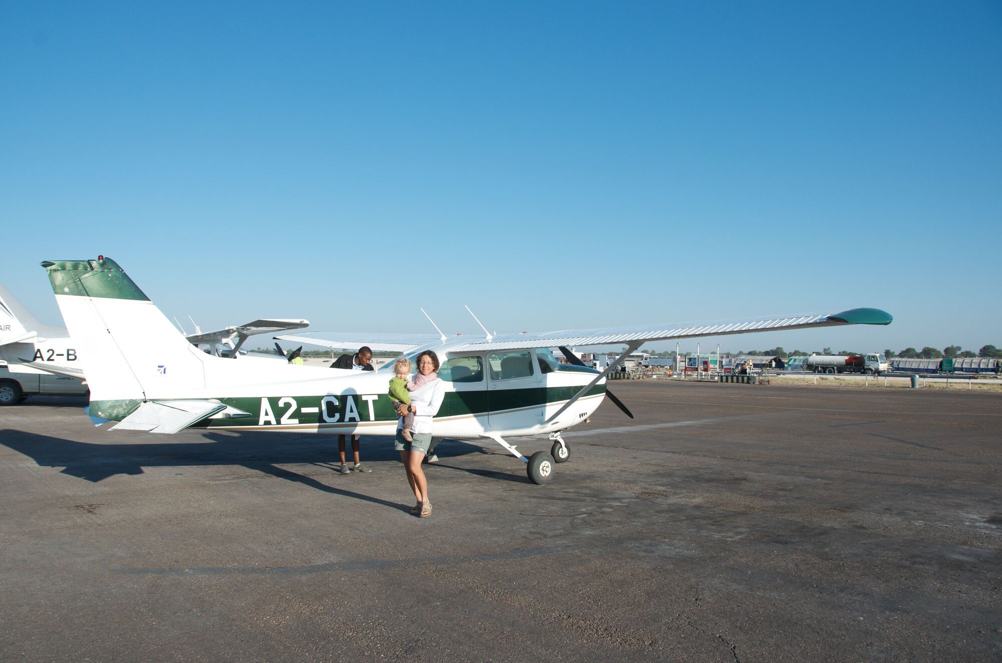 In the air