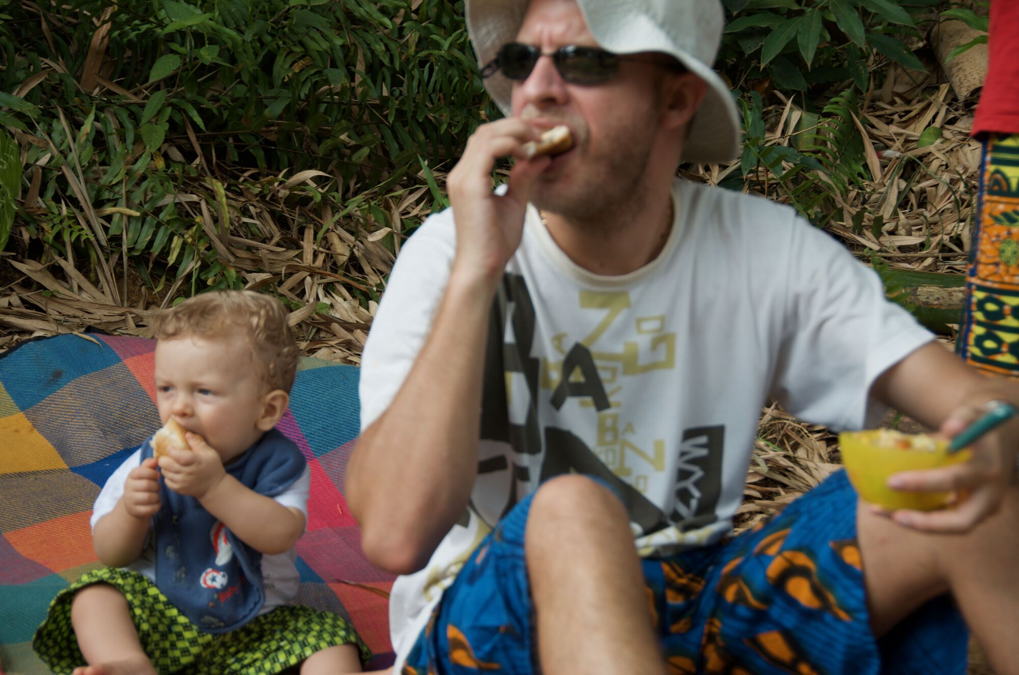 Picnic sous les bambous